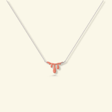 Gelato Silver Necklace - Tangerine