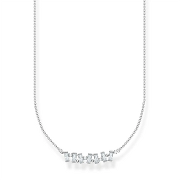 Baguette Cut Zirconia Stones Necklace