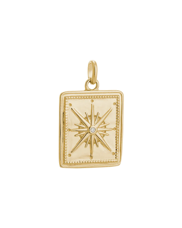Kirstin Ash 18ct Gold Vermeil True North Coin Pendant