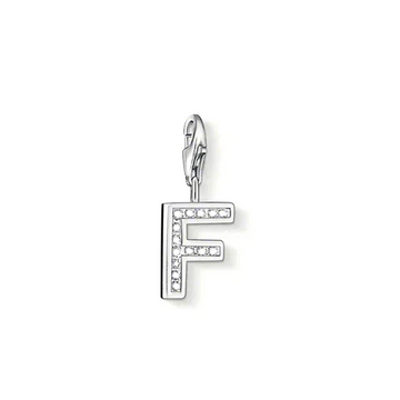 Thomas Sabo Charm Club Cubic Zirconia Letter 'F' Charm