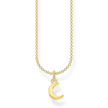 Thomas Sabo Gold Plated Charming Moon Necklace 38-45cm