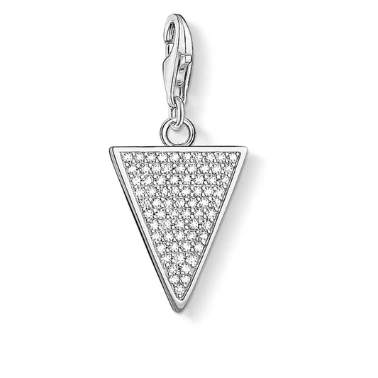 Thomas Sabo Sterling Silver Charm Club Cubic Zirconia Triangle Charm