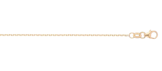 9ct Yellow Gold Oblong Trace Chain