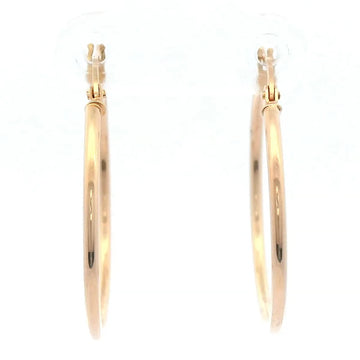 Yellow Gold Eboli 1.5mm Round Tube Hoop Earring