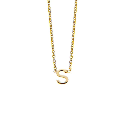 Sterling Silver Necklace With Initial Pendant