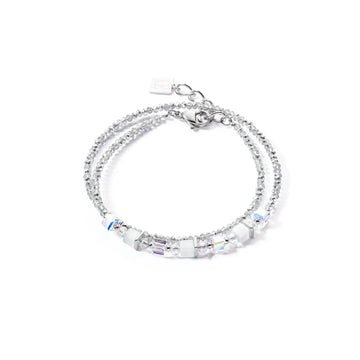 Joyful Colours Wrap Bracelet Silver White