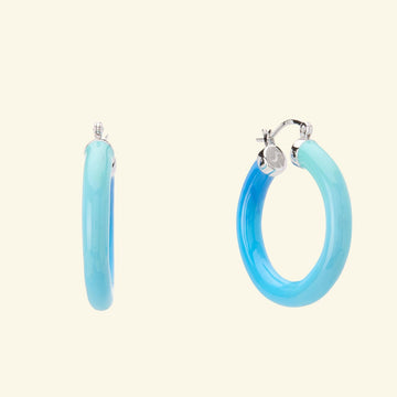Tropicale Hoop Earring Ocean - Silver