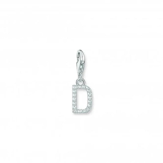 Thomas Sabo Charmista White Zirconia Letter D Charm Pendant
