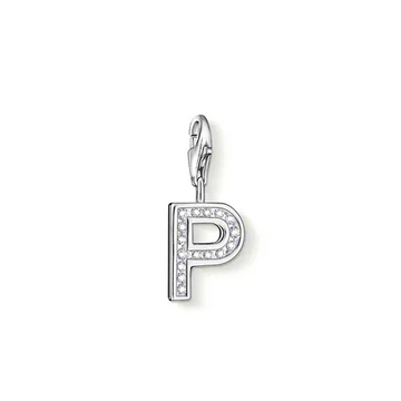 Thomas Sabo Charm Club Cubic Zirconia Letter 'P' Charm