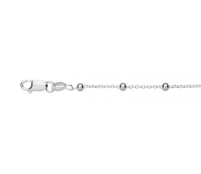 Sterling Silver Anklet with Beads