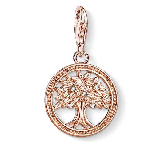 Thomas Sabo Rose Gold Plated Tree of Life Charm Pendant