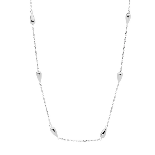 Ellani Stainless Steel Necklace 40+5cm W/ Tear Drops