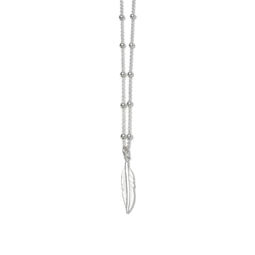 Rosario Necklace With Feather