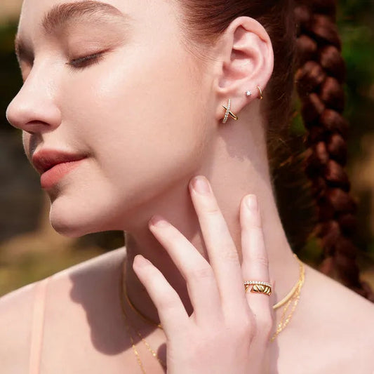 Ania Haie Gold Solitaire Studs