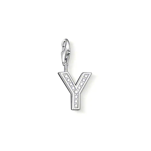 Thomas Sabo Charm Club Cubic Zirconia Letter 'Y' Charm