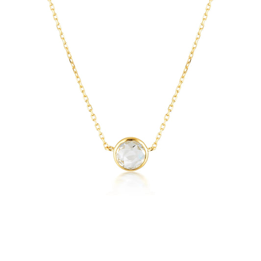 LUCENT WHITE TOPAZ NECKLACE GOLD