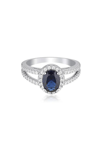 AURORA GLORY RING SILVER/ SAPPHIRE