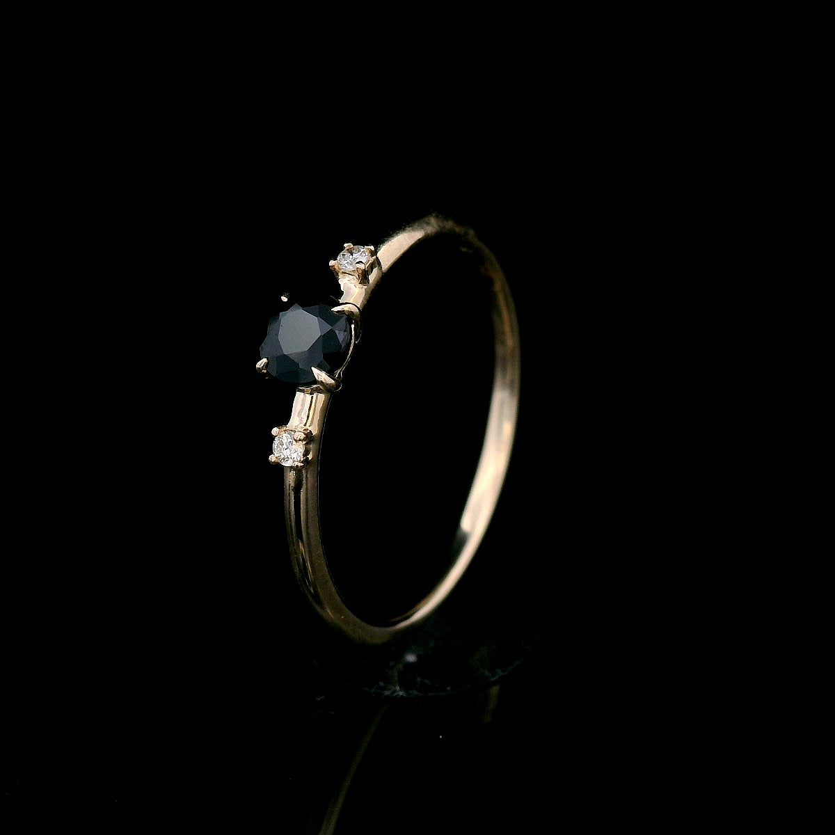 Sapphire-D & Diamond in 9ct Yellow Gold