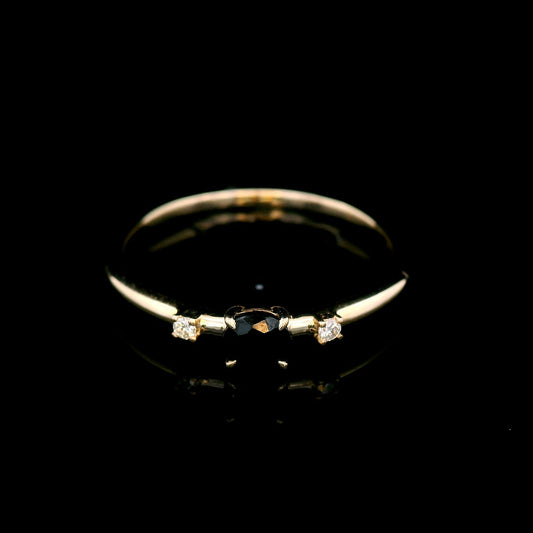 Sapphire-D & Diamond in 9ct Yellow Gold