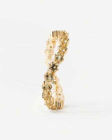 PDPaola Green Tide Gold Ring