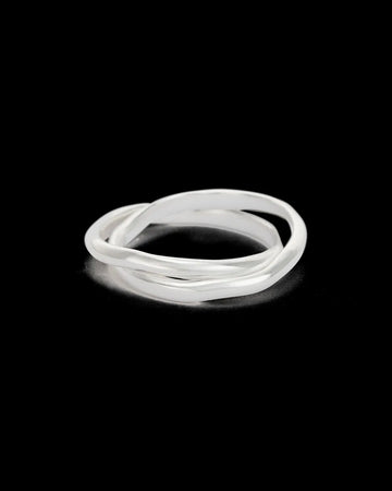 Kirstin Ash Silver Botanica Double Ring