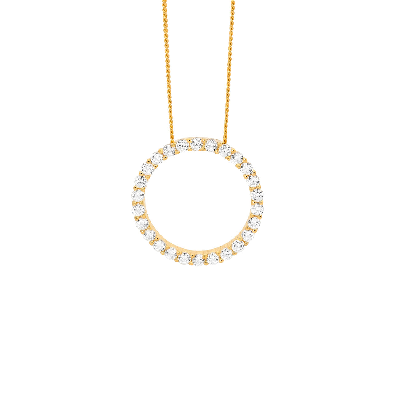 Yellow Gold Open Circle Pendant