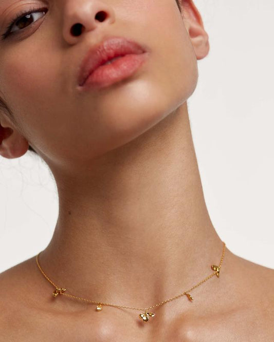 PDPAOLA Blossom Jasmine Gold Necklace