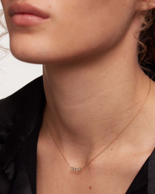 PDPaola Blue Tide Gold Necklace