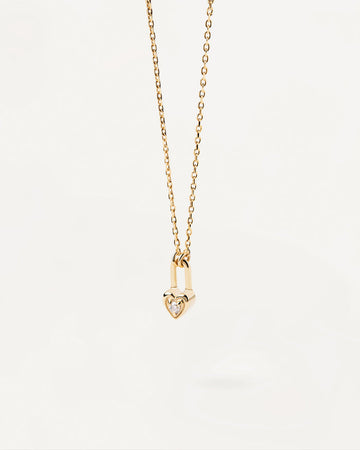 PDPaola Heart Padlock Necklace
