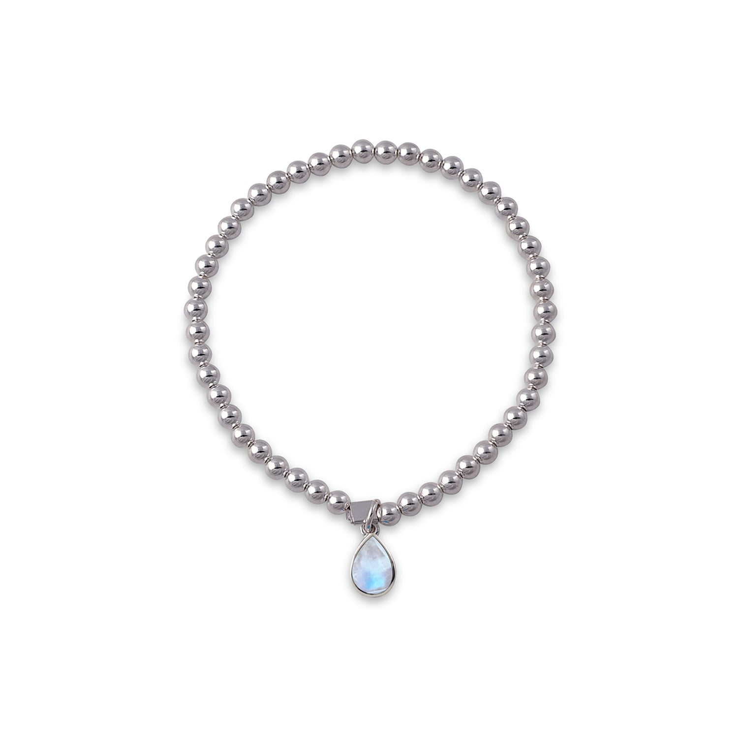 Stretchy Bracelet With Pear Moonstone