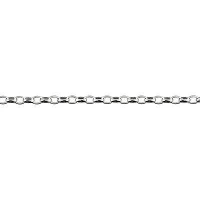 Oval Belcher Link Anklet in Sterling Silver