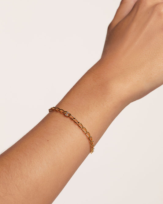 PDPAOLA Letter S Chain Bracelet