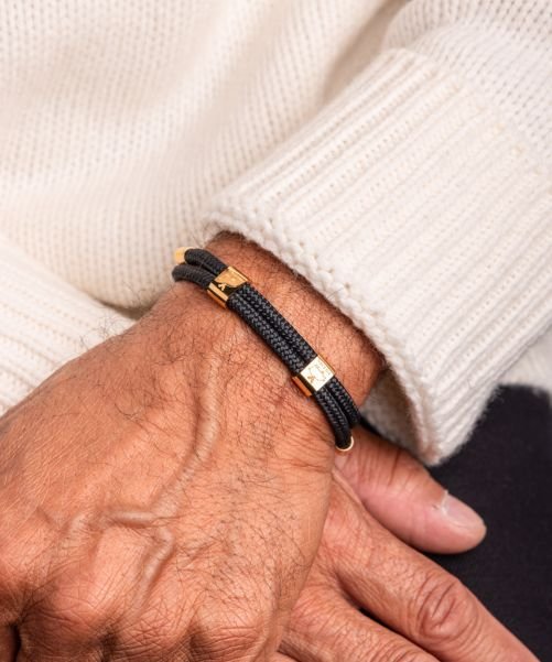 Pig and Hen Little Lewis 3mm Black | Gold