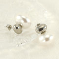 18K Gold Plated Pearl Stud Earrings – Modern Elegance with Stainless Steel Base - Begum