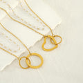 Dual Charm Pendant Necklace – Classic Gold Heart for Timeless Elegance - Begum