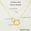 Dual Charm Pendant Necklace – Classic Gold Heart for Timeless Elegance - Begum