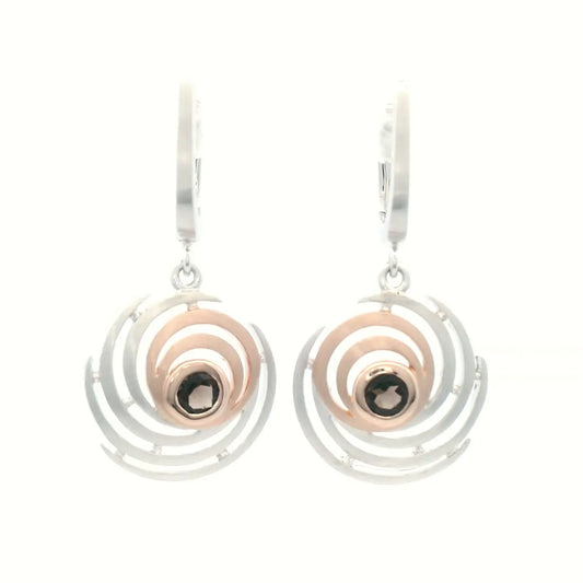 Smokey Quartz Set in Sterling Silver Dangle Earring
