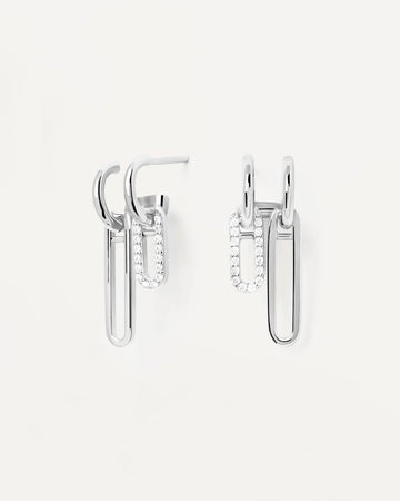 PDPaola Silver Nexa Earrings