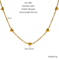 Classic Heart Charm Necklace – Elegant Gold Chain Design - Begum