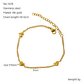 Classic Heart Charm Link Bracelet – Elegant Gold Chain - Begum