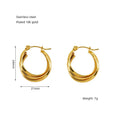 Gold-Plated Geometric Hoop Earrings – Trendy Stainless Steel Stud Earrings - Begum