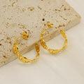 Elegant Gold Chain-Link Hoop Earrings – Trendy Fashion Statement - Begum