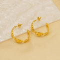 Elegant Gold Chain-Link Hoop Earrings – Trendy Fashion Statement - Begum