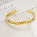 Vintage Braided Cuff Bracelet – Timeless Gold Design for Women - Begum