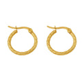 Textured Gold Hoop Earrings – Chic and Timeless Design - Begum