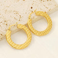 Elegant Star-Patterned Gold Hoop Earrings – Statement Accessory for Every Occasion - Begum