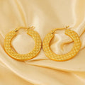 Elegant Star-Patterned Gold Hoop Earrings – Statement Accessory for Every Occasion - Begum