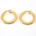 Elegant Star-Patterned Gold Hoop Earrings – Statement Accessory for Every Occasion - Begum