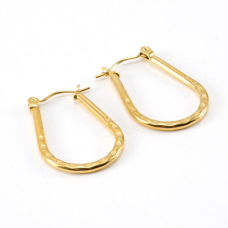 Elegant Geometric Gold Hoop Earrings – Minimalist Statement - Begum