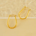 Elegant Geometric Gold Hoop Earrings – Minimalist Statement - Begum